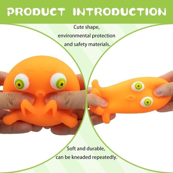 Octopus Squishy Balls Soft Octopus Stress Balls for Kids, 3 Pack / BRAND NEW - Picture 3 of 4